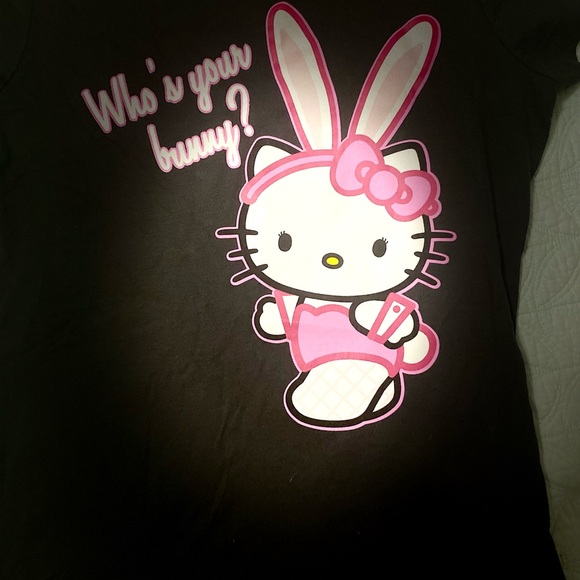 NWOT Sanrio Hello Kitty by DOE Playboy Bunny t-shirt 2007 *rare* - Picture 5 of 5